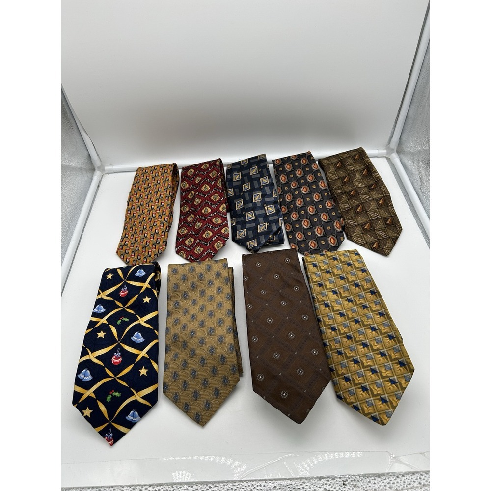 Lot Of 9 Robert Talbott Ties Best Of Class Silk Hand Sewn‎ Geometric Floral USA